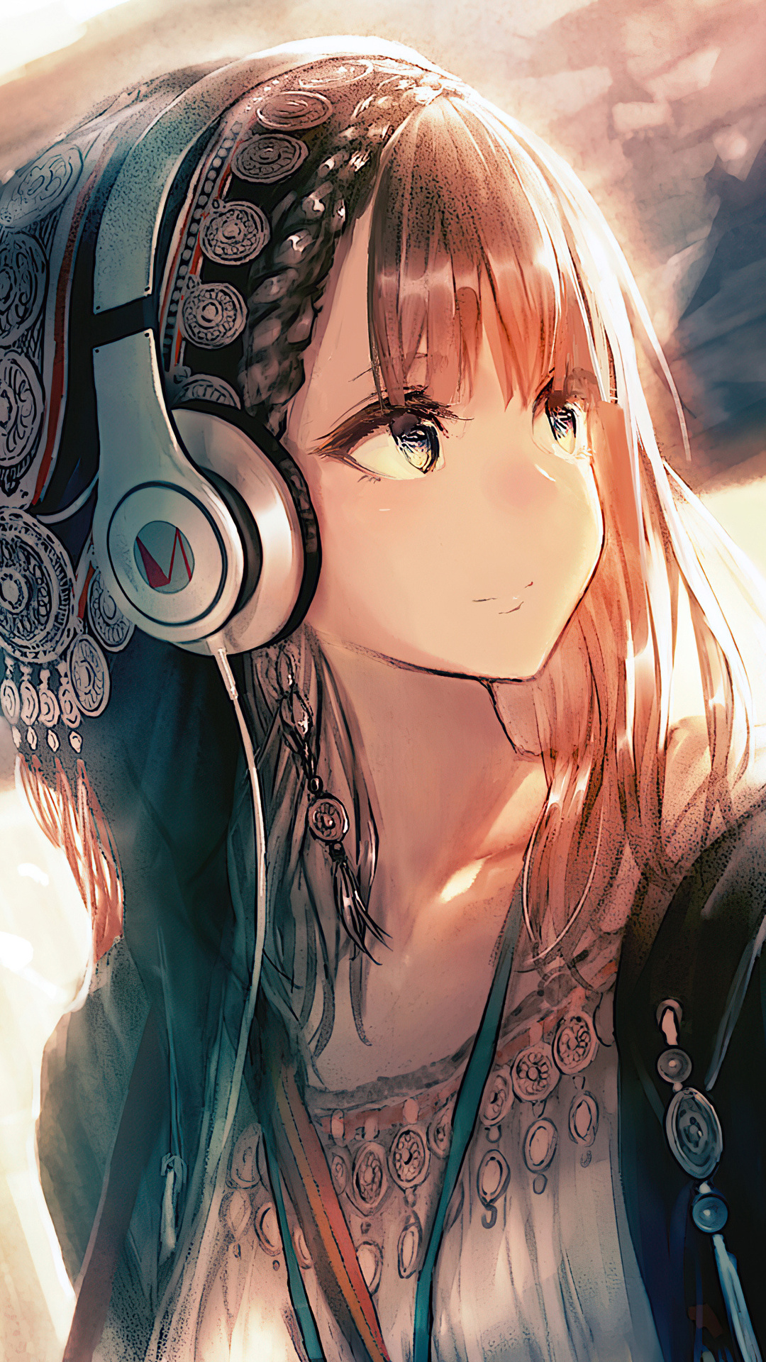 Anime Girl Headphones 4k Wallpaper - XFXWallpapers