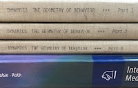 Dynamics: The Geometry of Behavior, by Ralph Abraham and Christopher Shaw, with Intermediate Physics for Medicine and Biology.