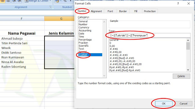 Cara Menentukan Fungsi Jenis Kelamin Di Ms Excel Secara Otomatis.