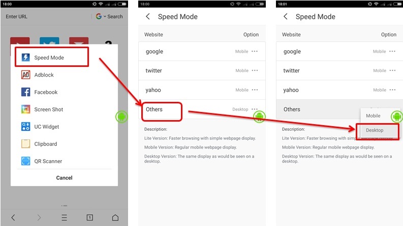 How To Set as Desktop Site for Chrome, Mozilla, Firefox, OperaMini, UC ...