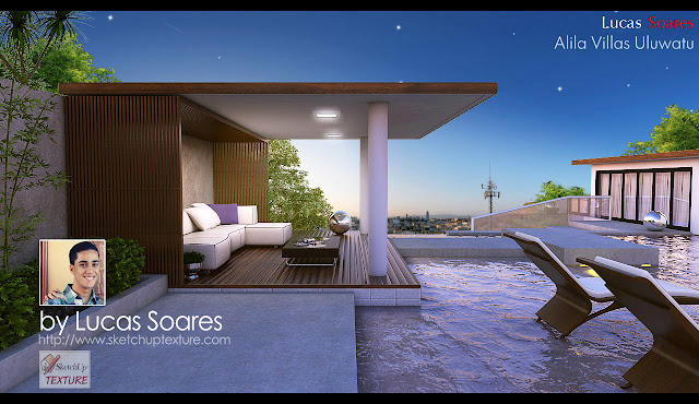 free sketchup _model_exterior_scene_render_by_Lucas_Soares