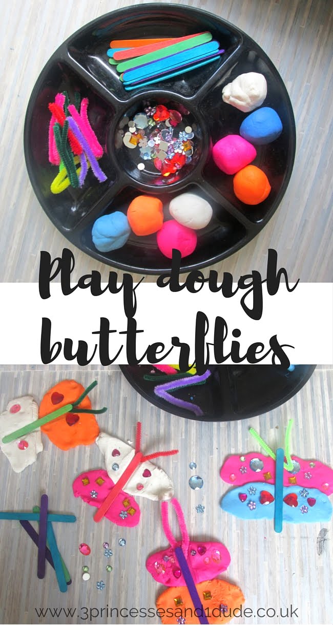 3 Princesses and 1 Dude!: Play Dough Butterflies Creation Station