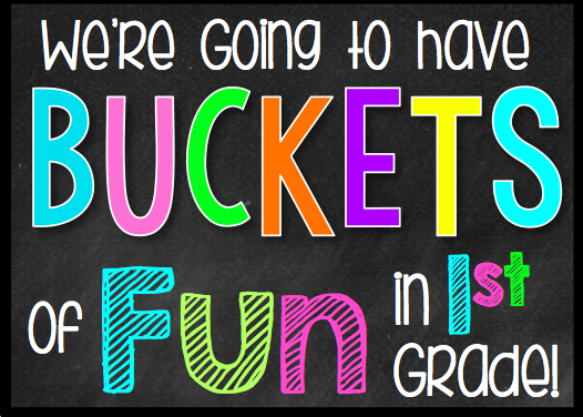 Buckets of Fun in First Grade Gift Tag