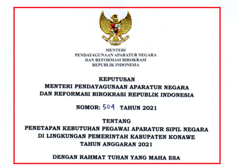 Formasi Cpns Pppk Kabupaten Konawe Tahun 2021 Info Pendidikan Terbaru