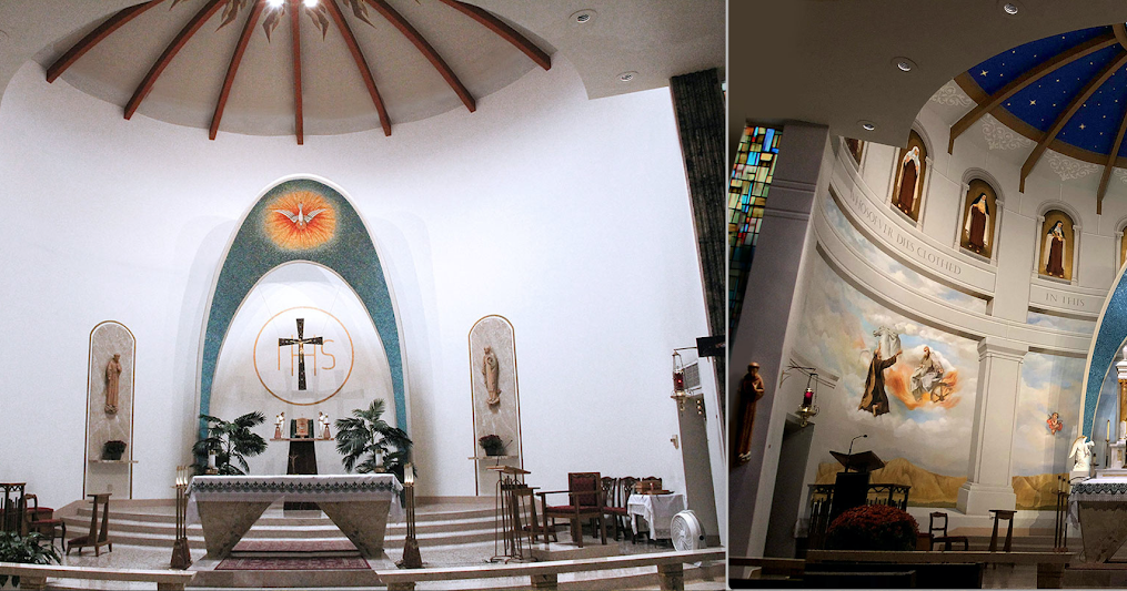 Before and After Our Lady of Mount Carmel in Kenosha, Wisconsin