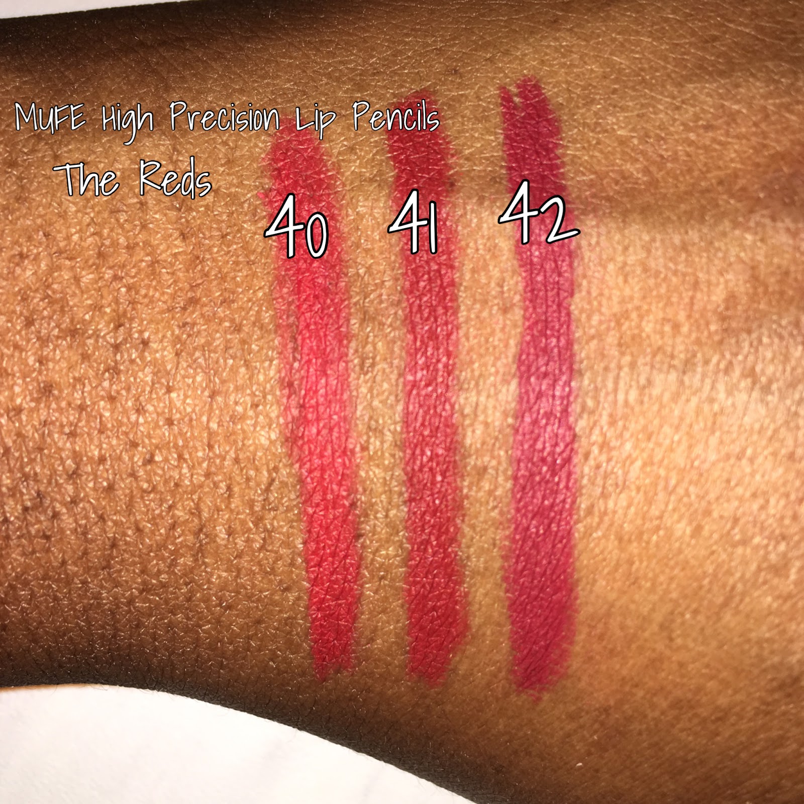 F Makeup Forever High Precision Lip Pencils swatches