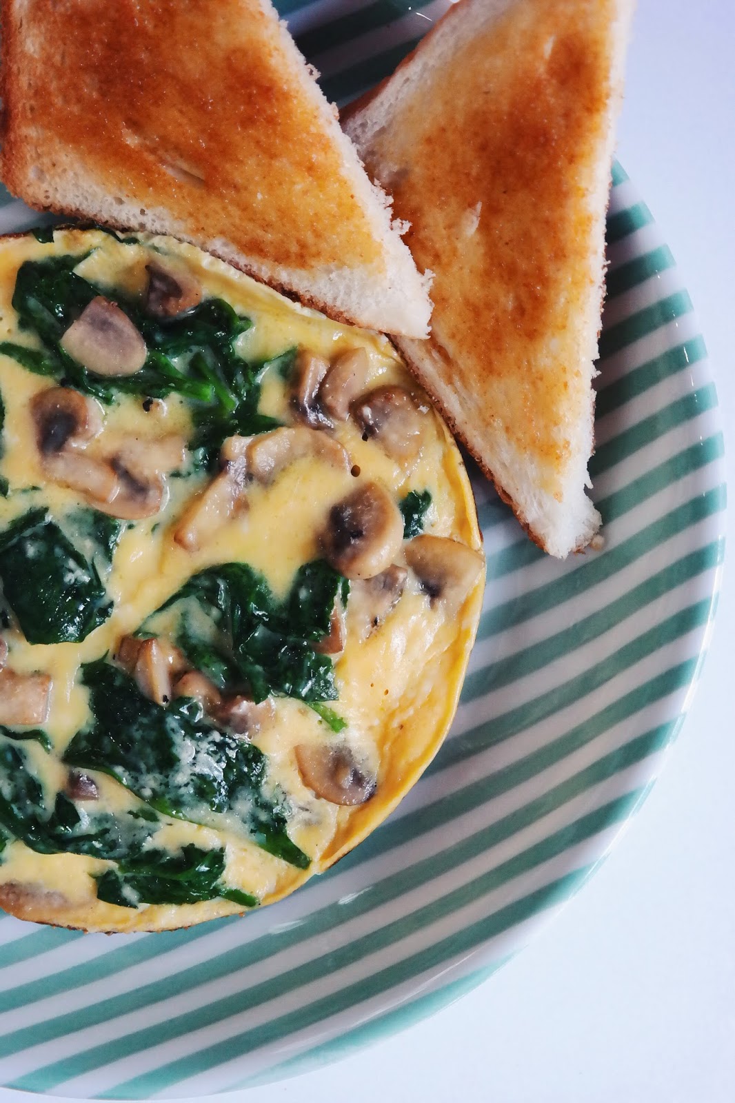 Easy OneEgg Spinach, Mushroom & Parmesan Frittata — The Good Weekender