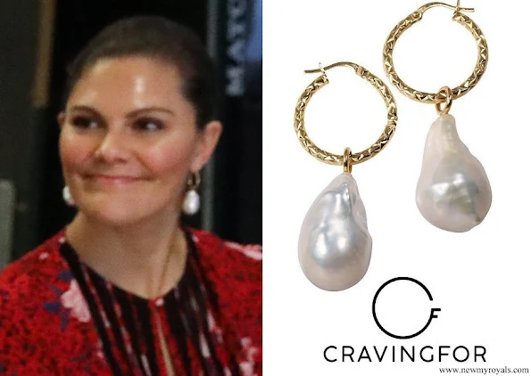 Crown Princess Victoria wore Cravingfor Jeweller Stockholm Baroque Pearl Earrings