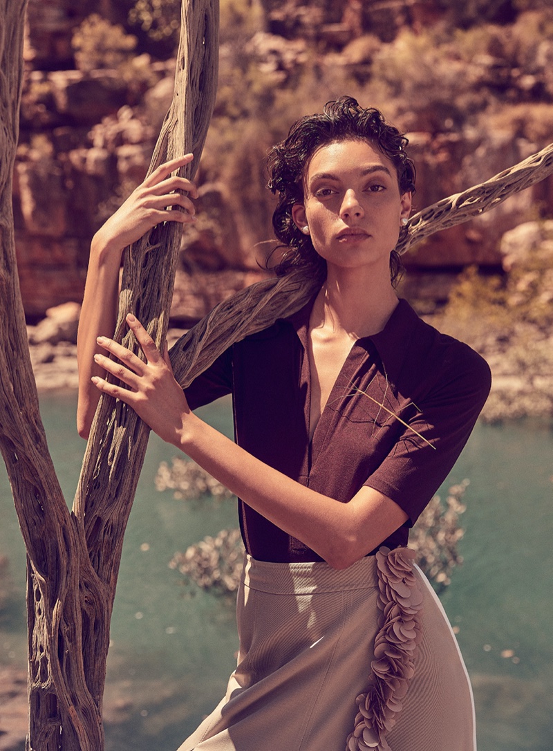 Vogue Australia showcases romantic ensembles for March 2020 with