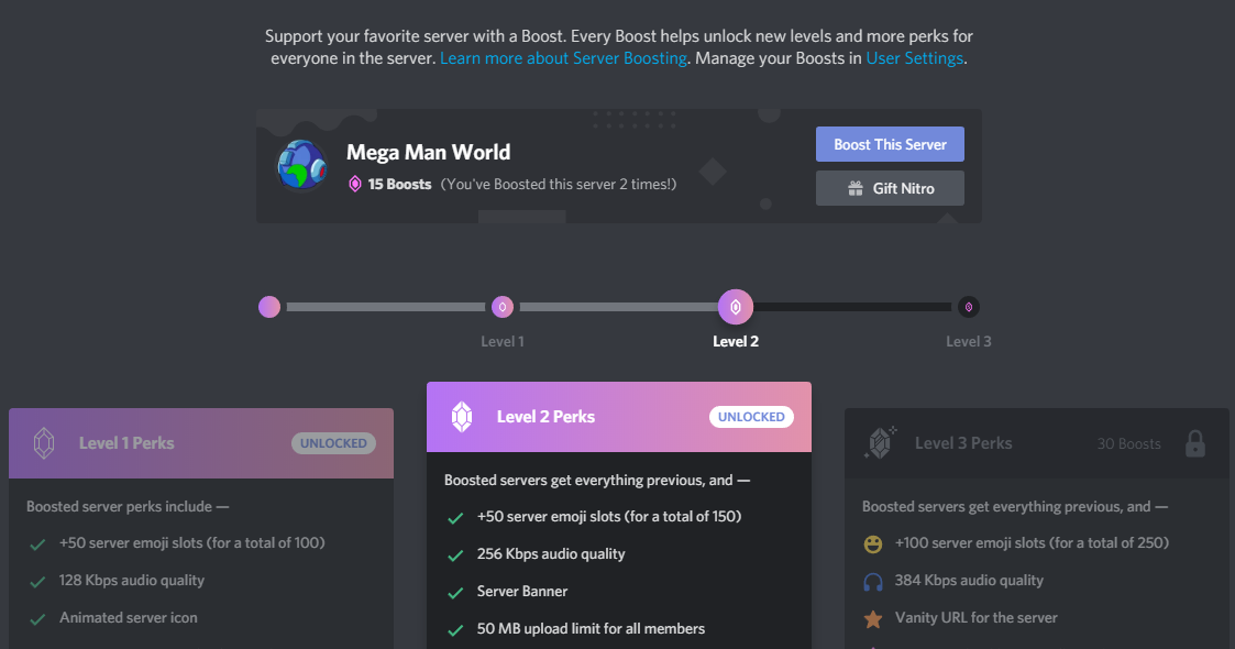 Mega Man World News: The Mega Man World Discord server hits level 2!