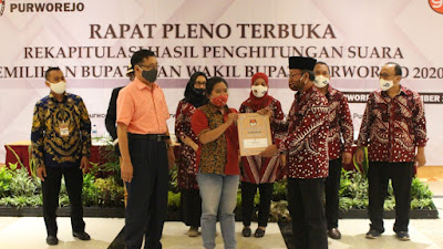 KPU Resmi Umumkan Hasil Pilkada Purworejo 2020