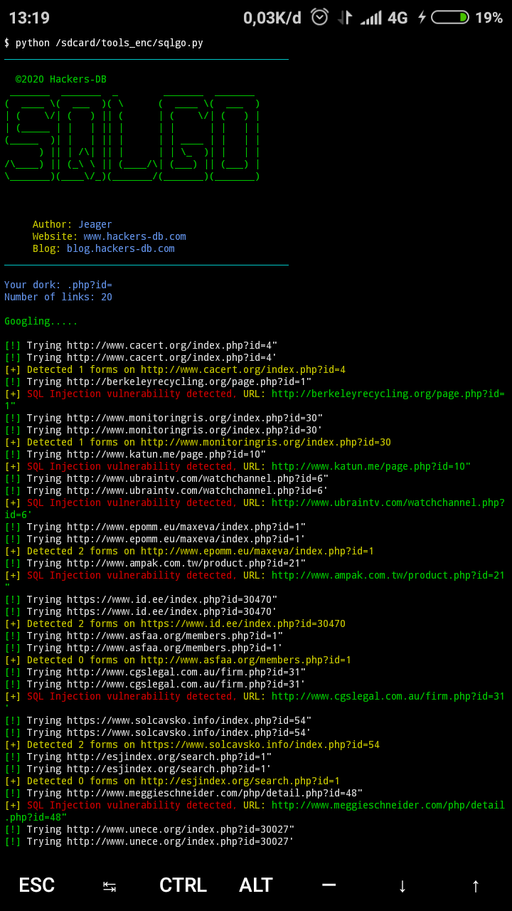 SqlGo Get 1000  Vuln Sql Injection On 5 Minutes SKUYSECID