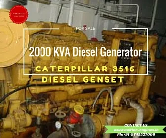 2000 KVA, Diesel Generator, Caterpillar 3516, used, second hand,industrial, marine, 50 Hz, 1500 RPM