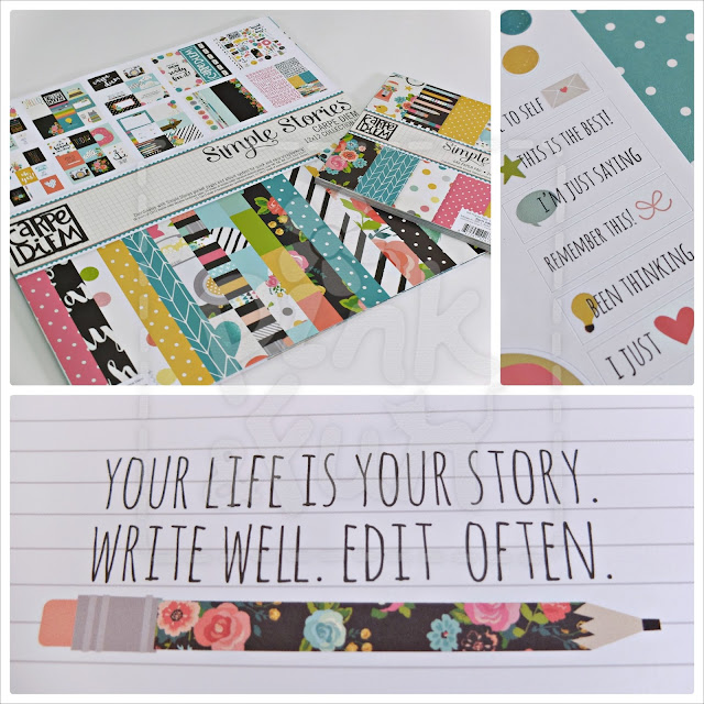 Os Meus Papeis de Scrapbooking #2 - Carpe Diem - Simple Stories Scrapbooking em Portugues - Pink&Fun