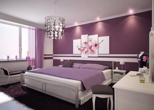 Hermosos dormitorios color púrpura un toque romántico para parejas
