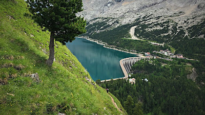 Wallpaper free dam, landscape, mountains, trees, lake