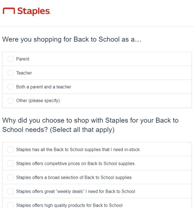 Staples Customer Satisfaction Survey 500 Win Gift Card SweepstakesBible