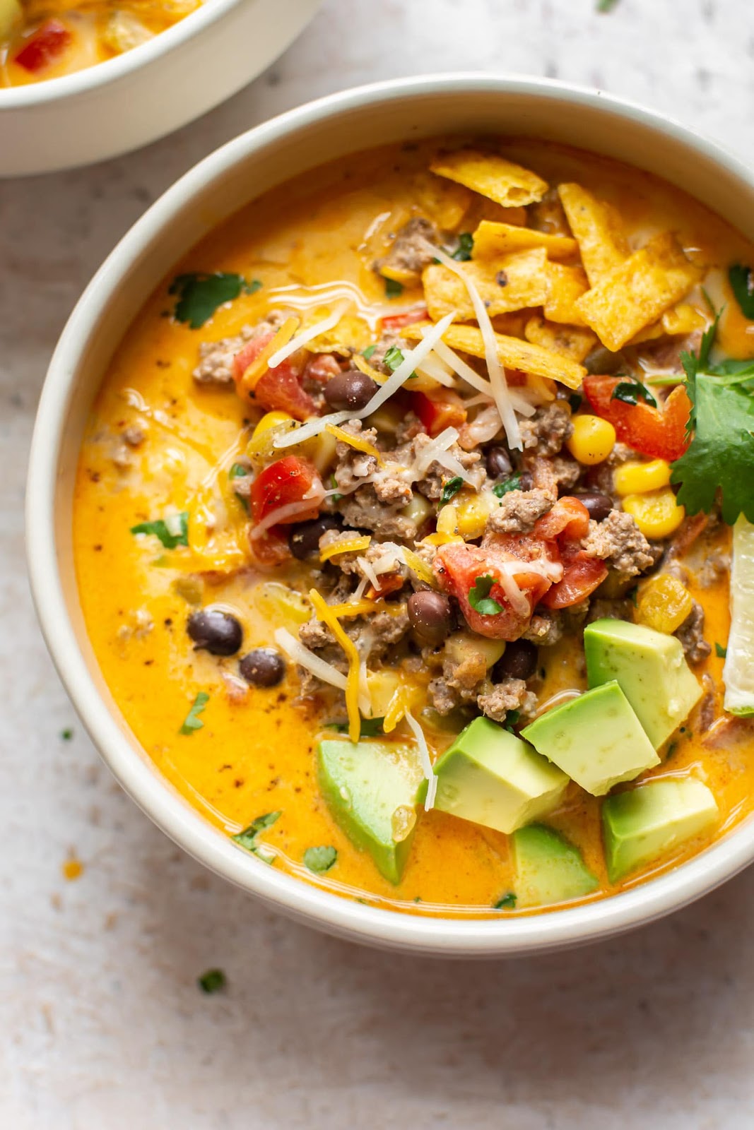 Easy Low Carb Taco Soup with Ranch Dressing