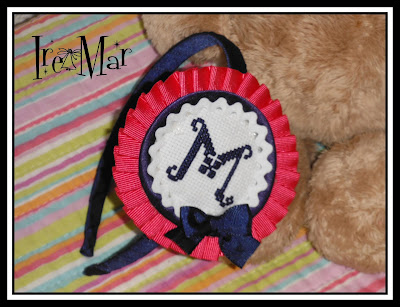 tocado niña azul y rosa