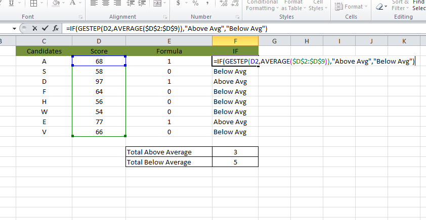 How to use GESTEP Function in Excel ~ Excel and Analytics