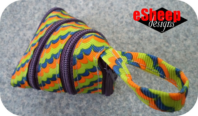 Zip Around Pyramid Pouch crafted by eSheep Designs