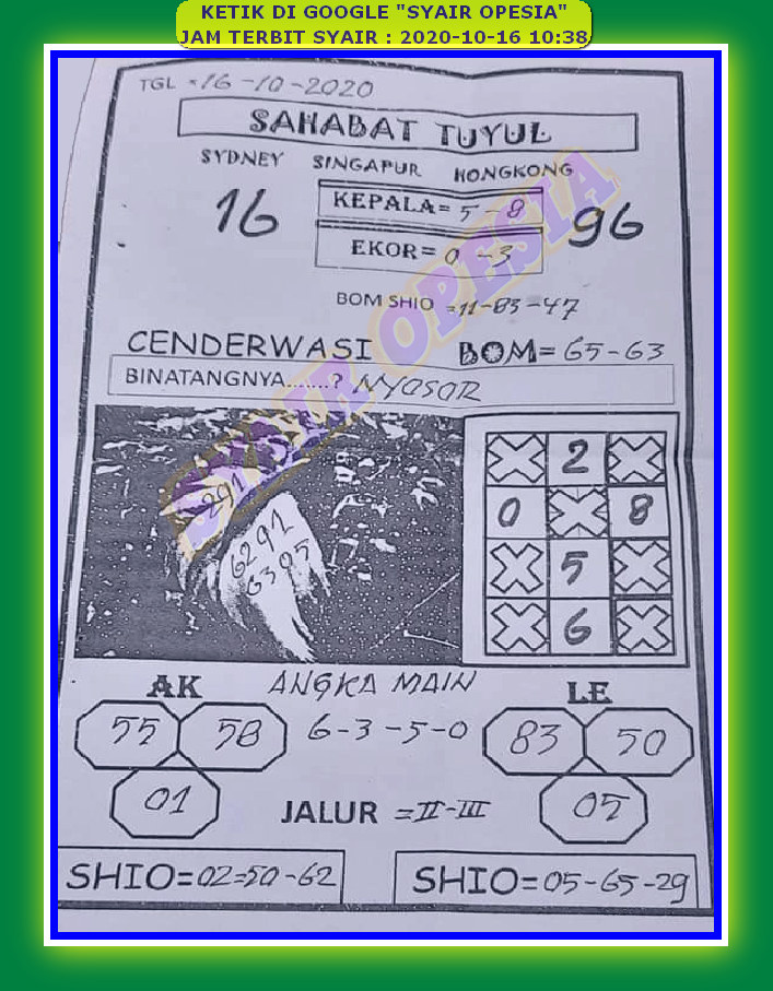 1 New Message Kode Syair Sydney 16 Oktober 2020 Forum Syair Togel Hongkong Singapura Sydney