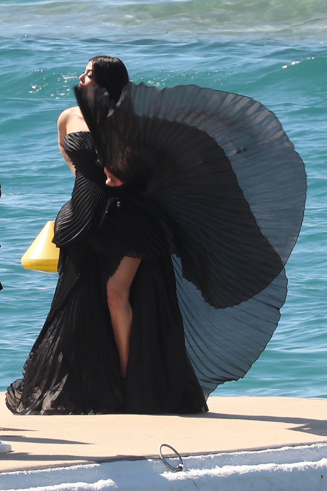 Aishwarya Rai Looks Irresistibly Sexy in Black Dress During a Photoshoot At Martinez Beach During The 70th Cannes Film Festival 2017