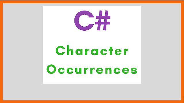 C# Number Of Char Occurrences