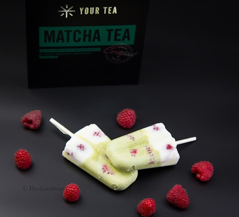 Matcha Lemon Yogurt Popsicles