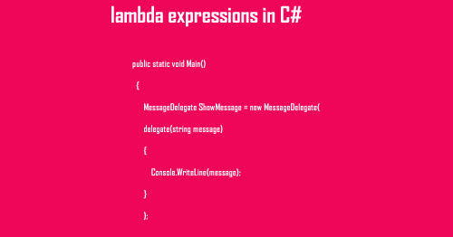 What is lambda expressions in C#? - Free Source code Download ...