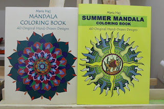 this image contains two mandala coloring books available on amazon