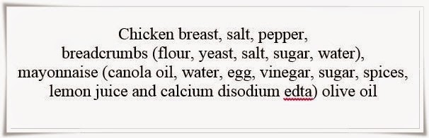 homemade crisply cooked chicken ingredients