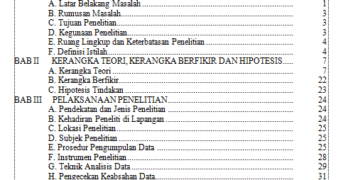 Contoh Daftar Isi Dalam Makalah Bahasa Inggris - Contoh Songo
