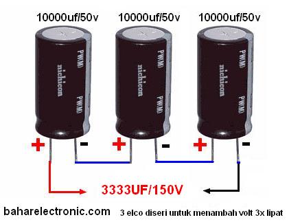 Cara Menambah Volt Dan Mikrofarad Elco Atau Kapasitor Bahar Electronic