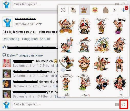 Stiker di Facebook keren