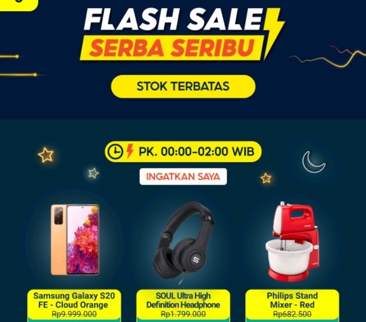 Shopee Flash Sale 7.7 Mega Elektronik Sale Samsung Galaxy S20 Harga