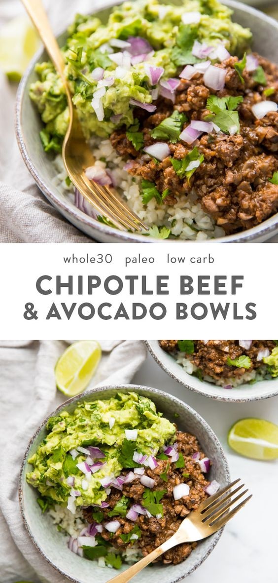 Whole30 Chipotle Beef Avocado Bowls Paris Foodies