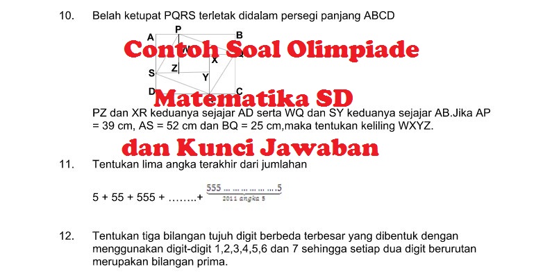 Download Contoh Soal Olimpiade Matematika Sd Dan Kunci Jawaban Gif
