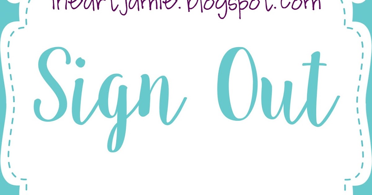 iHeart Printable Binder Cover Sign Out