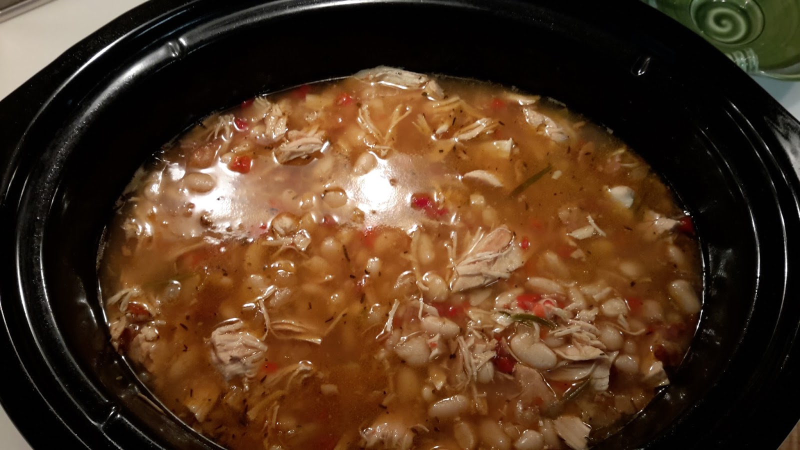 Straight from my heart! Slow Cooker Great Northern Beans with Chicken