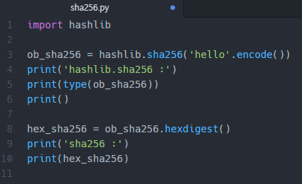 Python hashlib.sha256():별빛 연구소(Starlight Lab)
