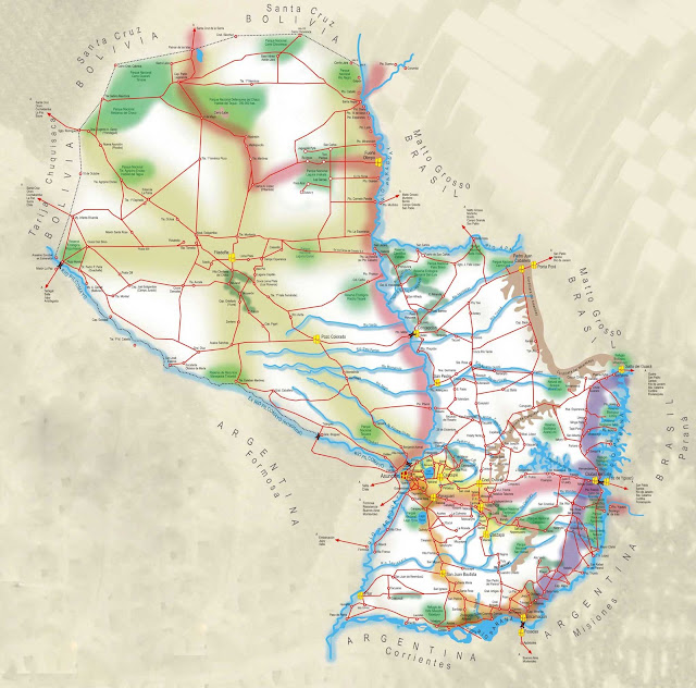 Mapa do Paraguai