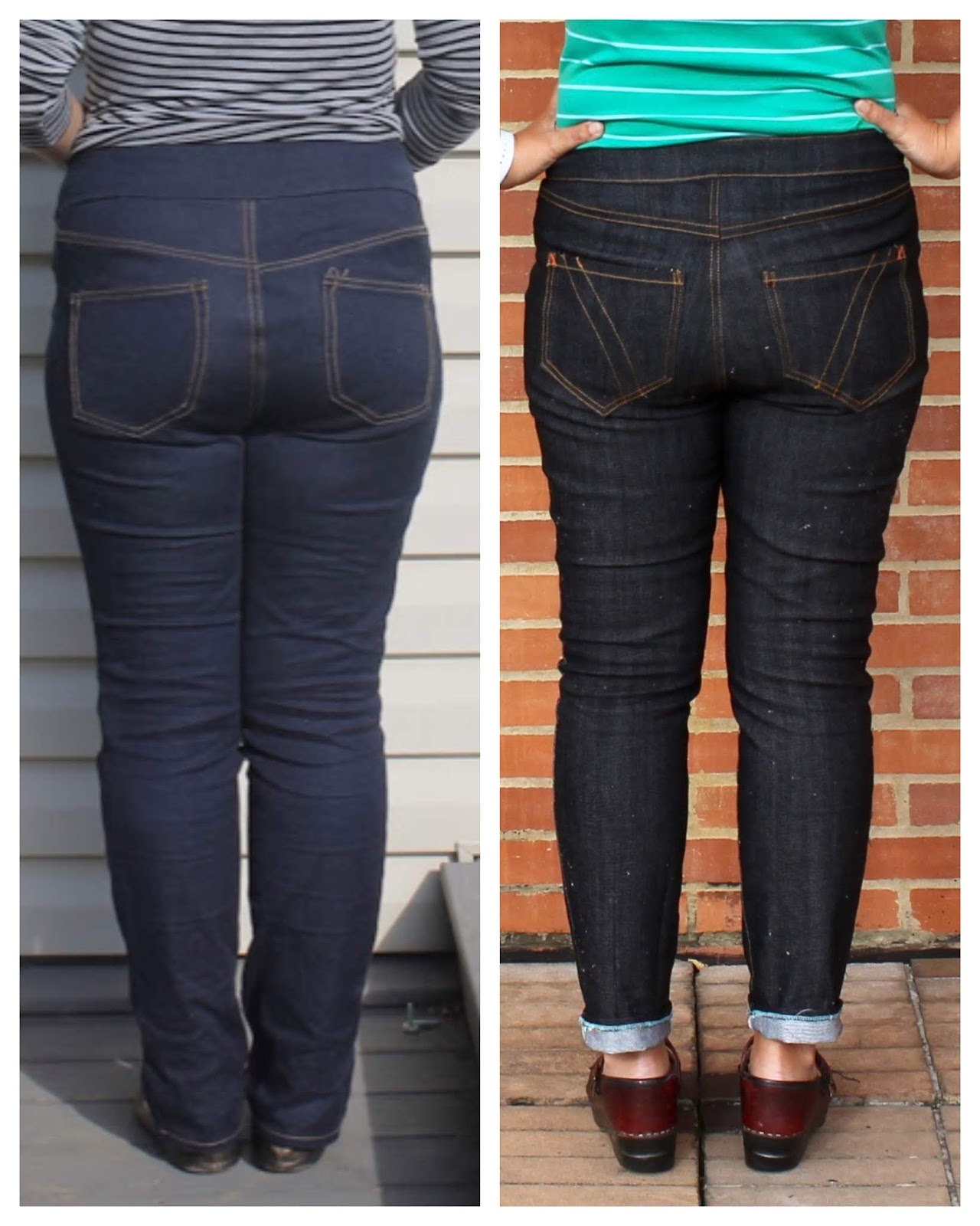 The Itinerant Seamstress Pattern Comparison Liana Stretch Jeans vs