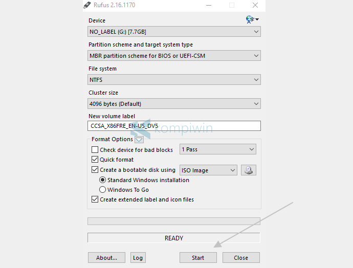 rufus membuat bootable flashdisk