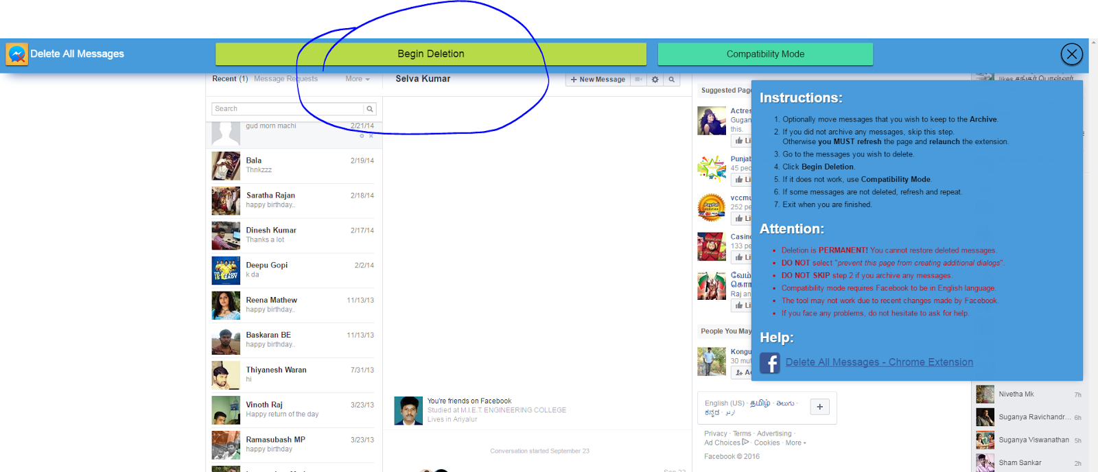 How To Delete All Facebook Messages At Once