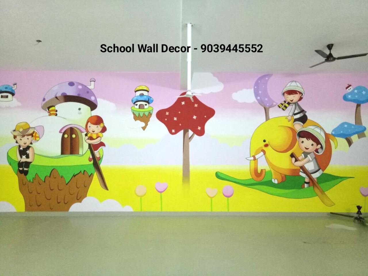 Playschool Wall Painting,Nursery School Wall Painting Artist,School