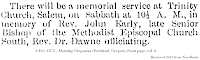 Clipping, 6 Dec 1873 - Morning Oregonian (Portland, Oregon), front page, col. 6. Retrieved 2021 from NewsBank.