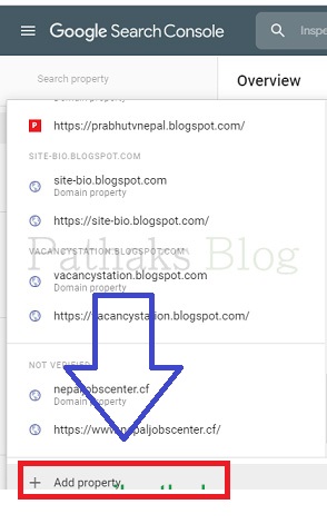 Add your website in Google Search Console.