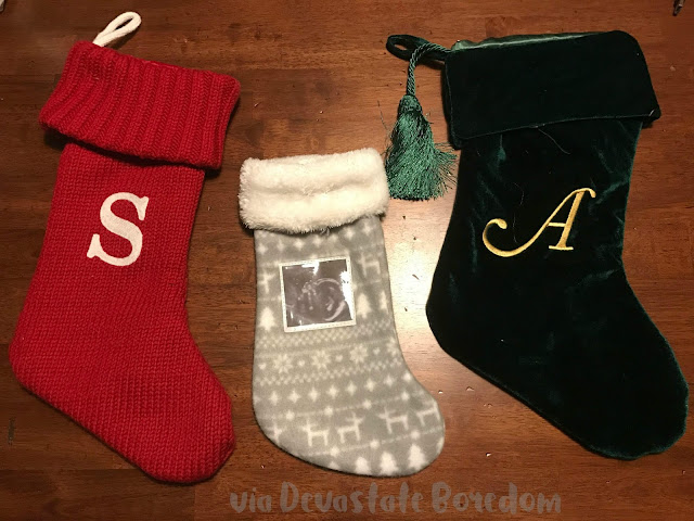 #FridayFrivolity -- Pregnancy Announcement Edition -- Cute Holiday baby announcements, Halloween bun in the oven costume and Christmas stocking reveal! via Devastate Boredom