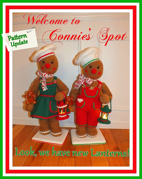 Chip & Cookie Christmas Gingerbread Doll Pattern© Updated!! By Connie Hughes Designs©